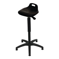 Stehhilfe PU-Integralschaum Sitz-H.570-820mm Ku.-Fußkreuz m.Bodengleitern LOTZ