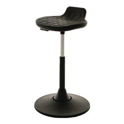 Drehhocker Ku.-Tellerfuß PU-Integralschaum schwarz Sitz-H.490-680mm LOTZ