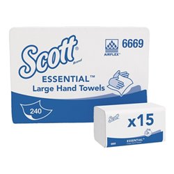 Falthandtuch 6669 1-lagig weiß L318xB200ca.mm f.9000 469 674 SCOTT