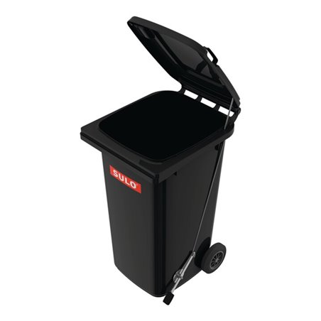 Müllgroßbehälter 120l HDPE grau fahrbar,m.Fußpedal SULO