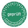 Mehrjahresprüfplakette D.15mm gepr.2022-2027 Folie selbstkl.10St.p.Bogen