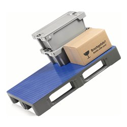 Kunststoffpalette L800xB1200xH160mm 3 Kufen geschl.HDPE CRAEMER