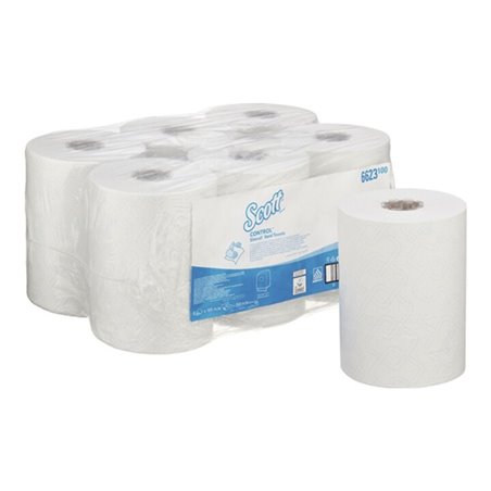 Rollenhandtuch Scott® Control™ 1-lagig weiß L ca.165mxB ca.198mm 6 Rollen/KT