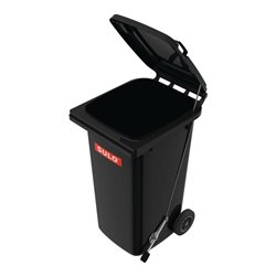 Müllgroßbehälter 240l HDPE grau fahrbar,m.Fußpedal SULO