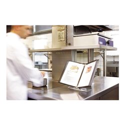 Tischständer PVC schwarz 10 Sichttafeln A4 lackierter Metallständer TARIFOLD