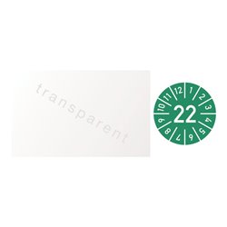 Einjahreskabelprüfplakette B25xL60mm J.2022 Monaten Folie selbstkl.10St.p.Bogen