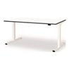 Schreibtisch levero H650-1250xB1600xT800mm signalweiß,RAL9003/weiß elektr.MAUSER