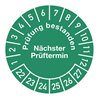 Mehrjahresprüfplakette D30mm Prüfung bestanden 22-27 Folie selbstkl.10St.p.Bogen