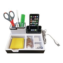 Schreibtischorganizer TWIN DESK ORGANIZER B216xT210xH95mm Ku.schwarz/weiß