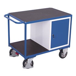 VARIOfit Schwerlast Werkstattwagen mit 2 Ladeflächen, Traglast 1000 kg Elastikvollgummi-Bereifung