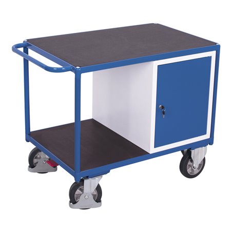 VARIOfit Schwerlast Werkstattwagen mit 2 Ladeflächen, Traglast 1000 kg Elastikvollgummi-Bereifung