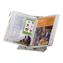 Tischständer PVC weiß 10 Sichttafeln A4 lackierter Metallständer TARIFOLD