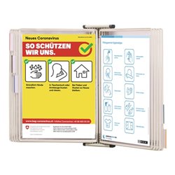 Wandhalter 10 Sichttafeln weiß lackiertf.A4 TARIFOLD
