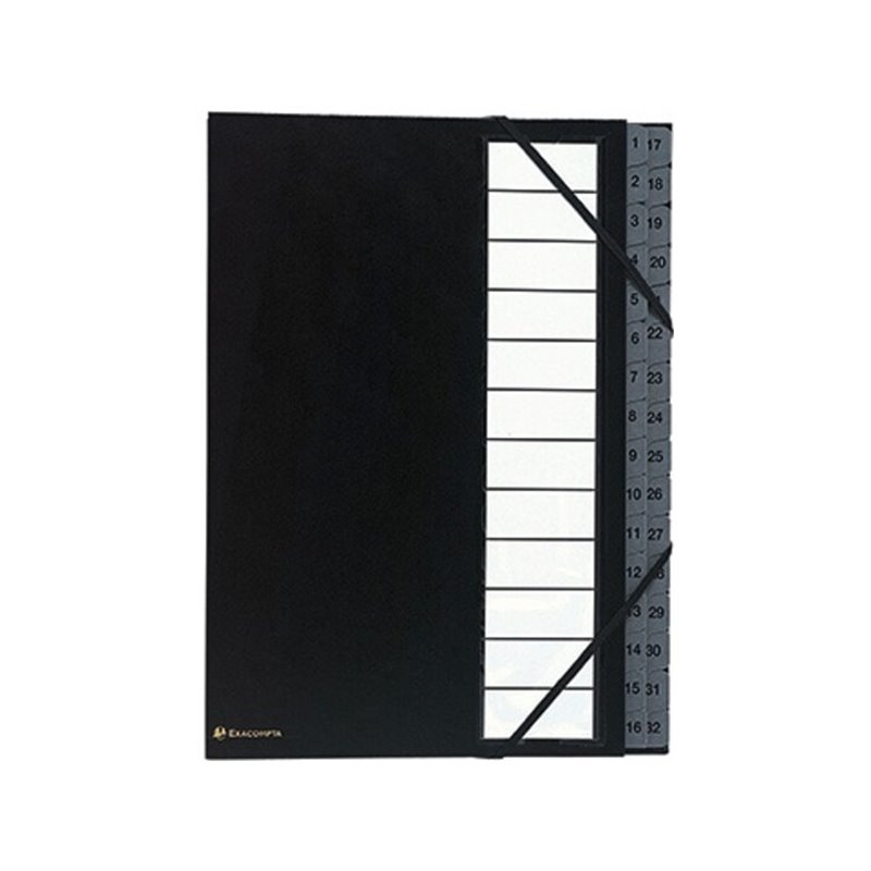 EXACOMPTA Ordnungsmappe Ordonator 32 Fächer bedruckt 1-32 schwarz