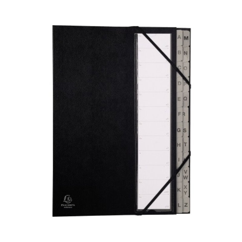 EXACOMPTA Ordnungsmappe Ordonator 24 Fächer alph. A-Z schwarz