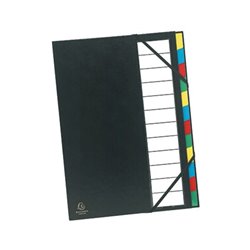 Exacompta Ordnungsmappe Ordonator 55341E 12Fächer DIN A4 schwarz
