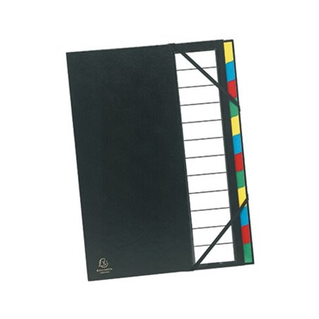 Exacompta Ordnungsmappe Ordonator 55341E 12Fächer DIN A4 schwarz