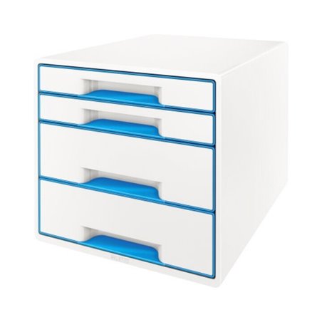 Leitz Schubladenbox WOW CUBE 52132036 4Schubfächer weiß/blau