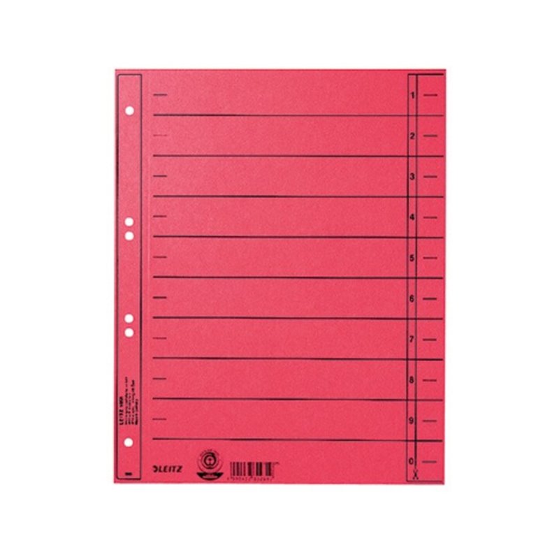 Leitz Trennblatt 16580025 DIN A4 230g Karton rot
