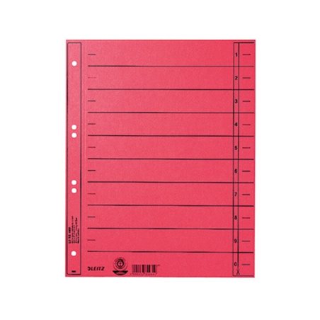 Leitz Trennblatt 16580025 DIN A4 230g Karton rot
