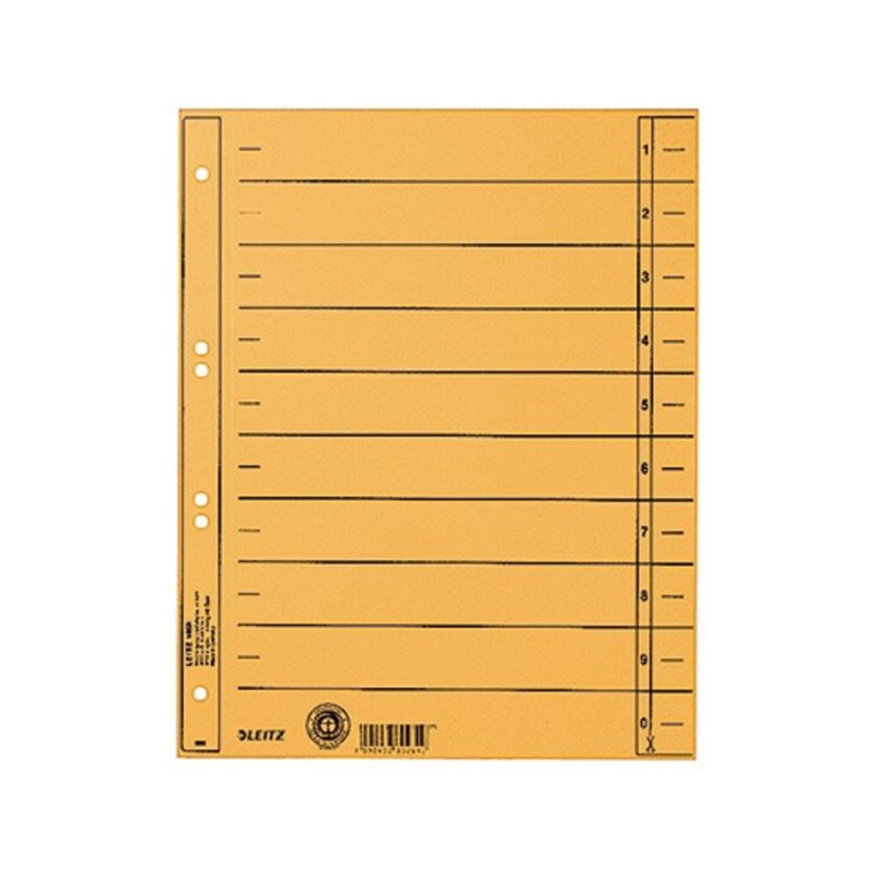 Leitz Trennblatt 16580015 DIN A4 230g Karton gelb