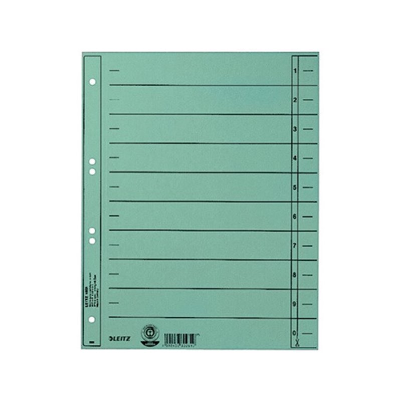 Leitz Trennblatt 16580030 DIN A4 230g Karton hellblau