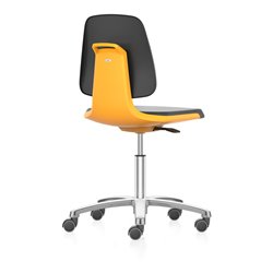 bimos Arbeitsstuhl Labsit orange mit Rollen Sitzschale