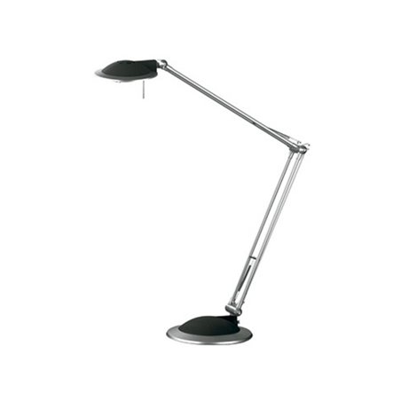 ALCO Tischleuchte 9026 Halogen 50W Kunststoff silber/anthrazit