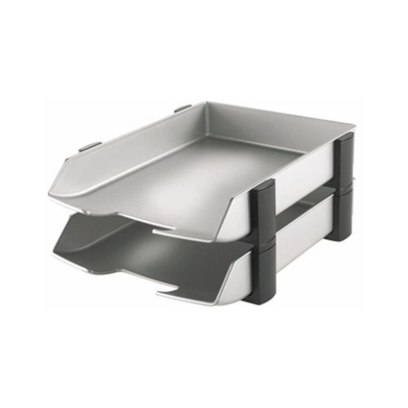 HAN Briefablagenset WAVE Exclusiv 2742-77 2teilig Abdeckplatte silber