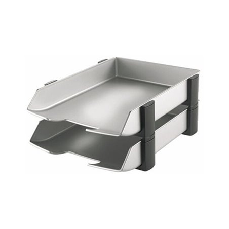 HAN Briefablagenset WAVE Exclusiv 2742-77 2teilig Abdeckplatte silber