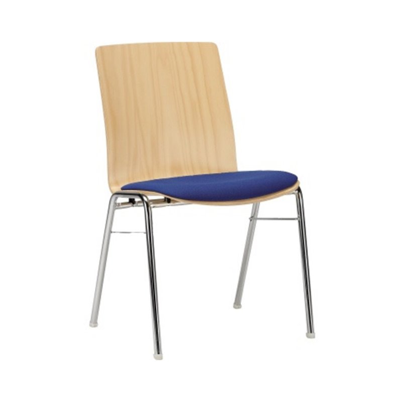 prosedia Holzschalenstuhl Balanto B41A/MH32/2324 Polster ultramarinbl