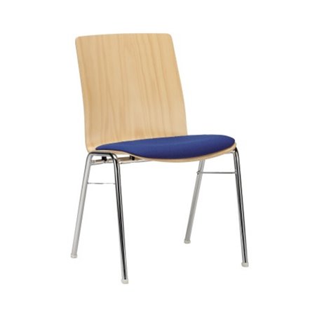 prosedia Holzschalenstuhl Balanto B41A/MH32/2324 Polster ultramarinbl