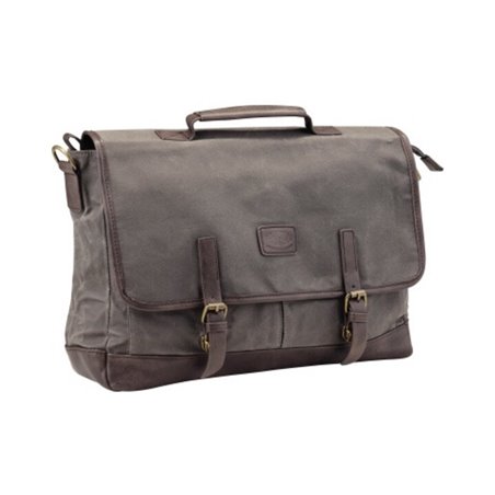 Pride & Soul Aktentasche VEGAS 47303 Canvas/Lederimitat graubraun