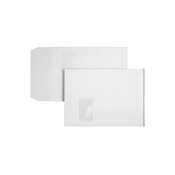 Posthorn Faltentasche C4 Klotzboden mF hk 120g weiß