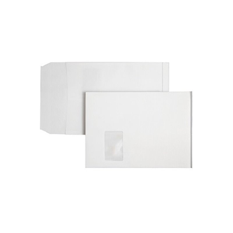 Posthorn Faltentasche C4 Klotzboden mF hk 120g weiß