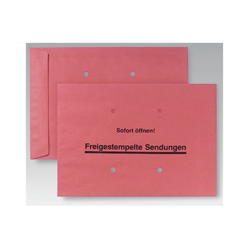 POSTHORN Versandtasche Freistempler RCT 04080062 B4 gummiert rot
