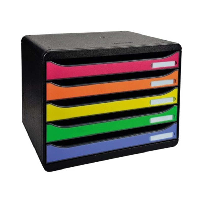 Exacompta Schubladenbox BIG-BOX PLUS 308714D quer 5Schübe harlekin