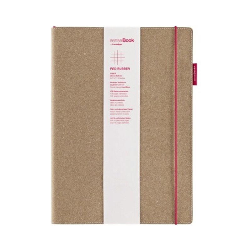 transotype Notizbuch senseBook Red Rubber 75020402 L kariert