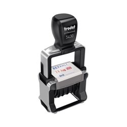 trodat Datumsstempel 5430/L 121291 selbstfärbend blau/rot