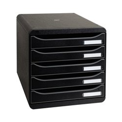 Exacompta Schubladenbox BIG-BOX PLUS 309714D 5Schübe schwarz