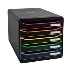 Exacompta Schubladenbox BIG-BOX PLUS 309914D 5Schübe farbig