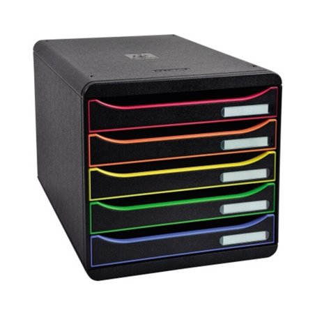 Exacompta Schubladenbox BIG-BOX PLUS 309914D 5Schübe farbig