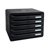 Exacompta Schubladenbox BIG-BOX PLUS 308714D quer 5Schübe schwarz