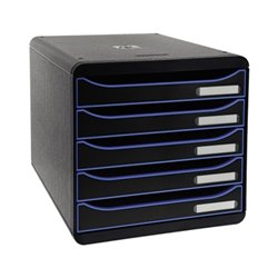 Exacompta Schubladenbox BIG-BOX PLUS 309979D 5Schübe schwarz