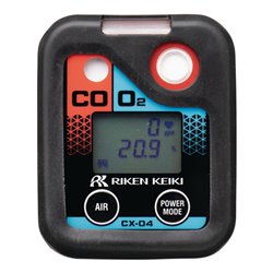 Gaswarngerät CX-04 2-Gas Messgerät CO+O2 Messber.0-2000 ppm RIKEN KEIKI
