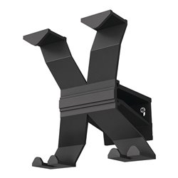 Wandgarderobe Alu.4HakenLänge 170mm tiefschwarz