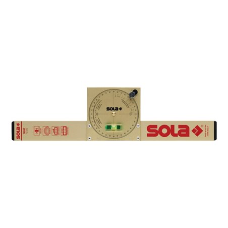 Neigungswasserwaage NAM 50 T 50cm Alu.gold m.Magnet SOLA