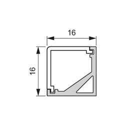 Leuchtenprofil Set Quattro Mini Set Quattro Mini Aufbau Alu.EV1 L&S