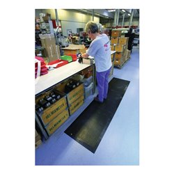 Arbeitsplatzbodenbelag L1600xB1000xS11mm schwarz Nitrilkautschuk