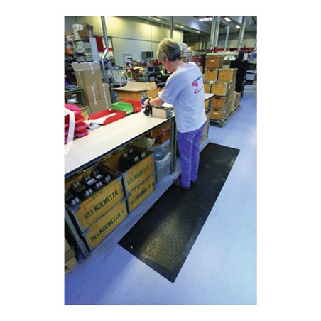 Arbeitsplatzbodenbelag L1600xB1000xS11mm schwarz Nitrilkautschuk